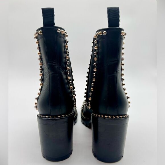 Christian Louboutin Chasse A Clou 70 Black Leather Studded  Ankle Boots EU37 US7 - Picture 11 of 14